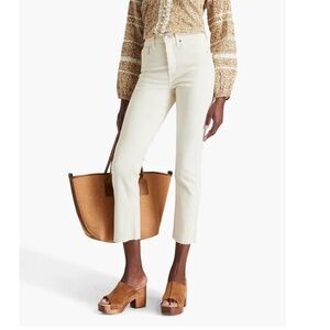 Veronica Beard Ryleigh High Rise Jeans - Ecru